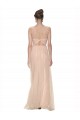 Long Tulle Bridesmaid Dress with Illusion Neck UK