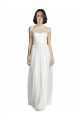 High Neckline Long Tulle Bridesmaid Dress with Illusion Front UK