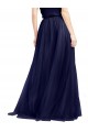 Long A-Line High Neck Halter Tulle Bridesmaid Dress UK