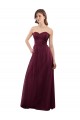 Strapless Tulle A-line bridesmaid dress with pleated top UK