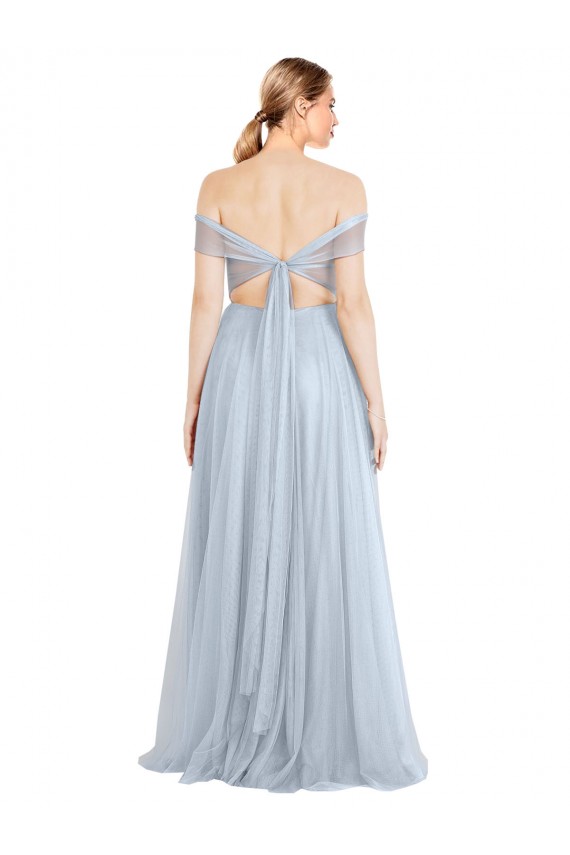 Sweetheart Neckline Off the Shoulder Tulle Bridesmaid Dress UK