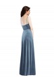 Velvet Wrap Maxi Bridesmaid Dress with Pockets UK