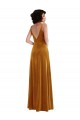 Twist Front Cutout Velvet Maxi Bridesmaid Dress with Pockets UK