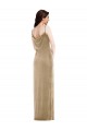 Asymmetrical One Shoulder Velvet Maxi Slip Bridesmaid Dress UK